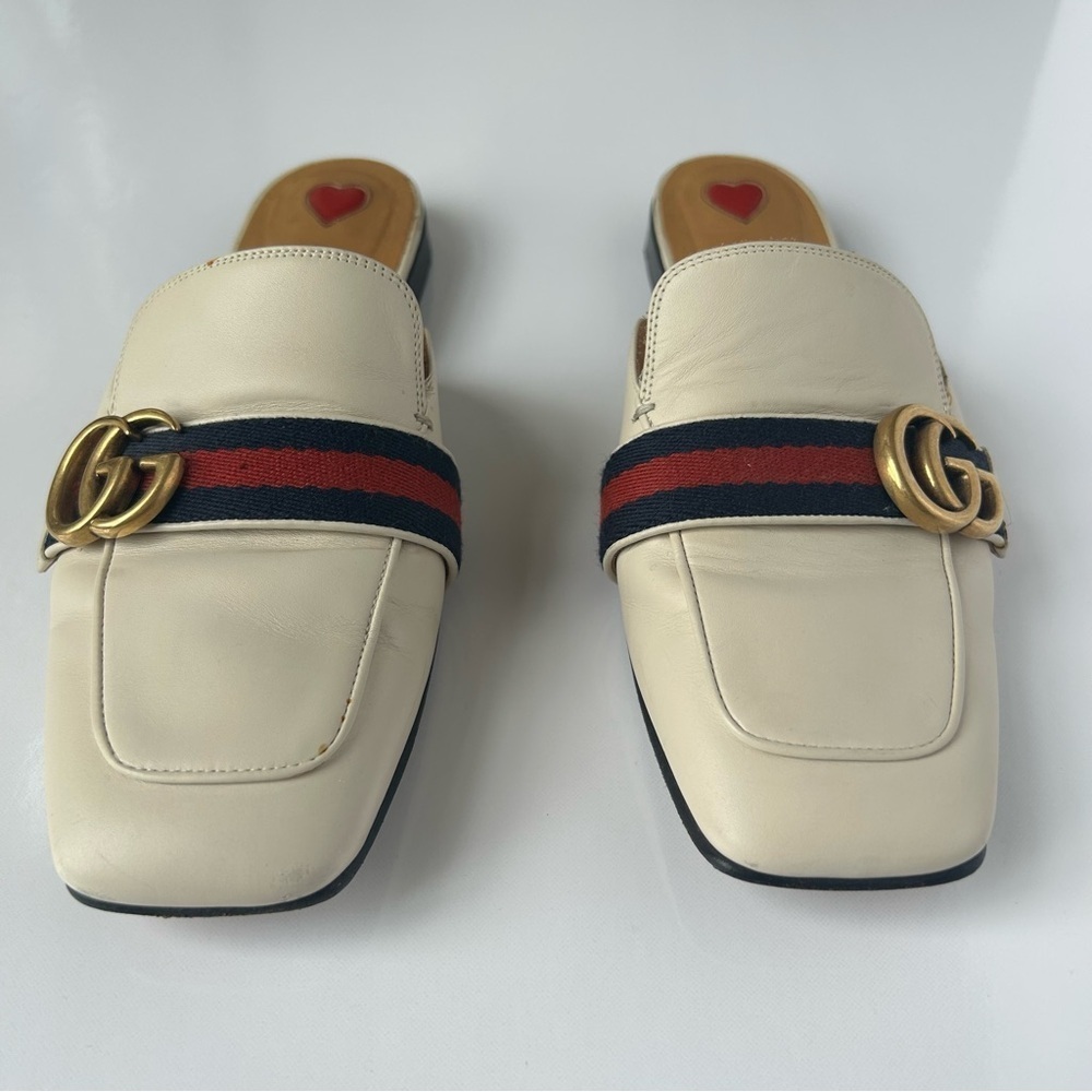 Gucci Peyton White GG Mules size 38 - Picture 8 of 12